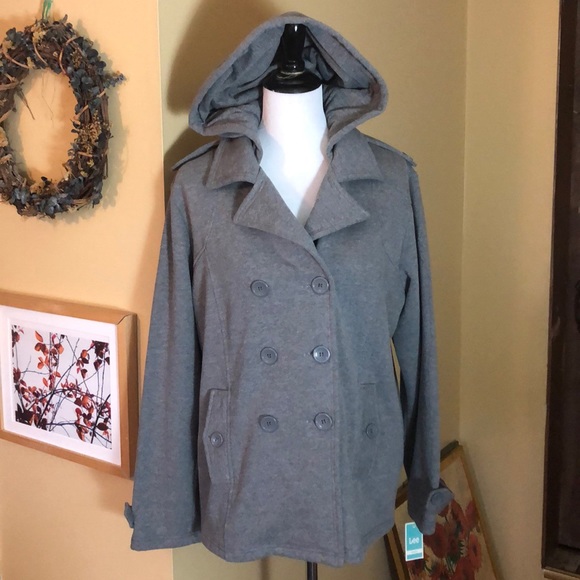 LEE Size Large Hoodie Button-Front Sweatshirt Cozy Classic Easy-Wear $58 NEW - Picture 3 of 15